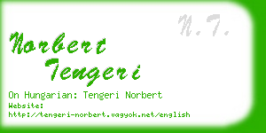 norbert tengeri business card